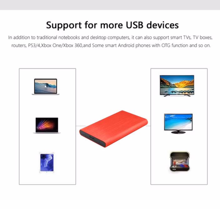 8TB HDD USB3.0 SATA High Speed 2.5\\ Extern Hårddisk High Speed Portable Hard Disk USB 3.0 SATA Hard Storage Devices