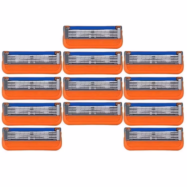 24-pack Rakblad med 5-bladssystem – Skonsam & Nära Rakning | Passar vanliga rakhyvlar