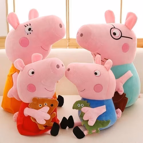 Greta Gris Peppa Pig Gosedjur Familj Set Deluxe