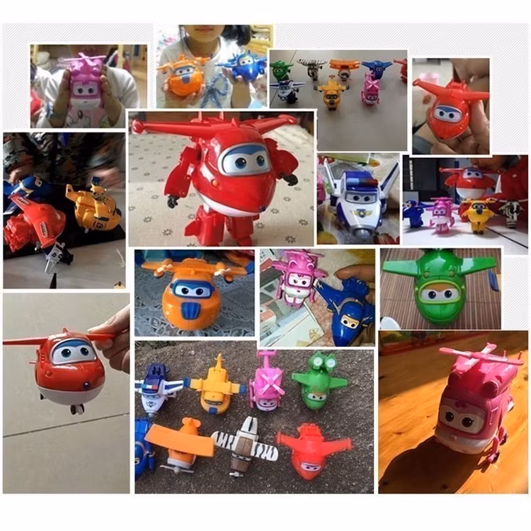 8 st Mästerflygarna Super Wings Transformera Mini Figurer Leksak