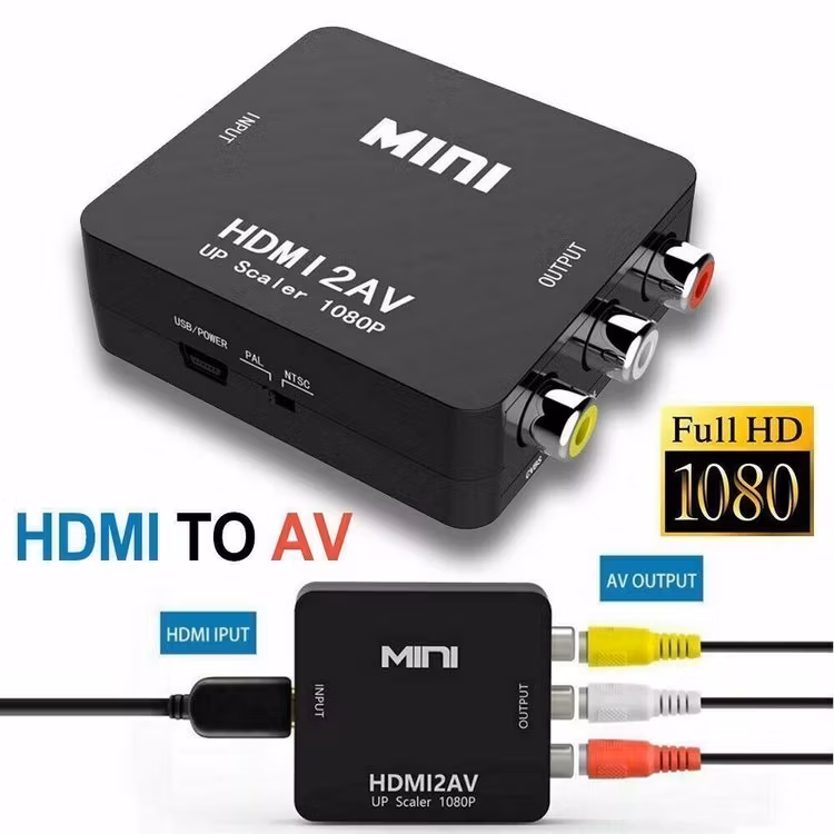 HDMI till to RCA Audio Video AV CVBS Adapter Converter Omvandlare
