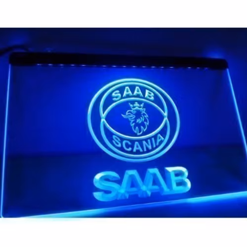 SAAB LED NEON LJUS SKYLT LIGHT SIGN NR