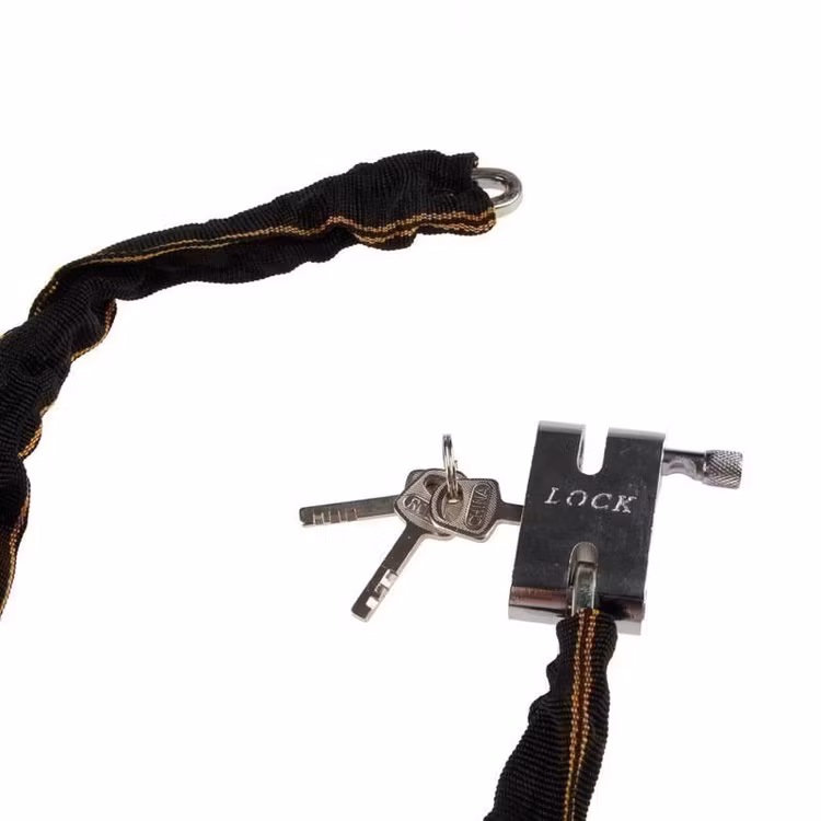 Heavy Duty Cykellås Moped Scooter Chain Pad Lock 3 Nycklar Hög Säkerhet
