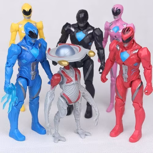 Power Rangers Leksak Deluxe Action Figurer LED