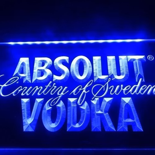 ABSOLUT VODKA Sverige LED-Skylt – Perfekt för Baren, Puben eller Hemmet!