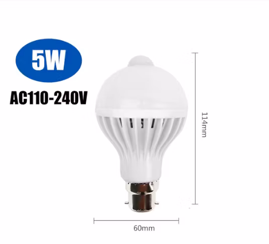 Sensor Lampa Motion Sensor LED Glödlampa E27 5W 7W 9W 110V 220V Led-lampa Trapphallen Rörelse Lampa Detection Nattlampa