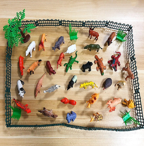 52 st exotiska Zoo djur figurer