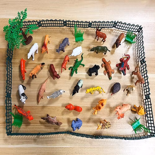 52 st exotiska Zoo djur figurer