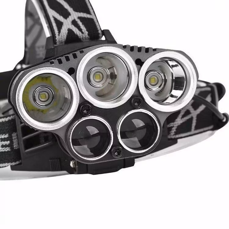 Superstark Pannlampa 5X T6 45000 Lumens Uppladdningsbar Utomhus Jakt