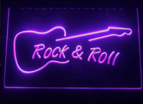 ROCK & ROLL NEON LJUS PUB SKYLT LIGHT SKYLT SIGN NR
