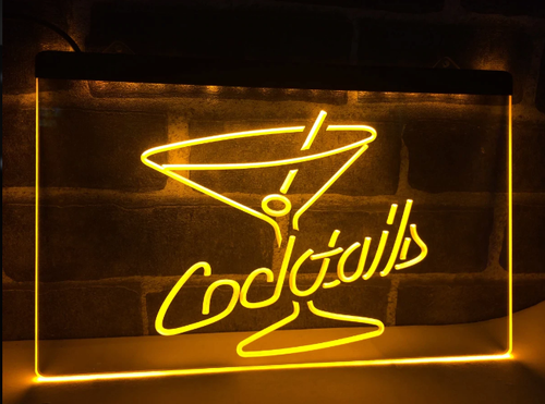 COCKTAILS NEON LJUS PUB SKYLT LIGHT SKYLT SIGN NR