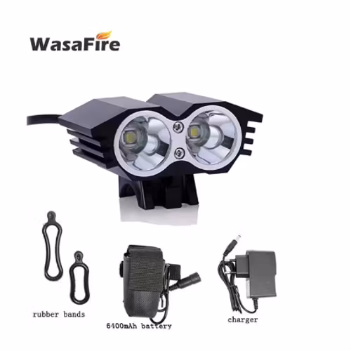 Superstark XML T6 LED Cykel Framljus Super Bright Cykellampa MTB Strålkastare + Laddningsbart 6400 mAh 18650 Batteripaket + Laddare