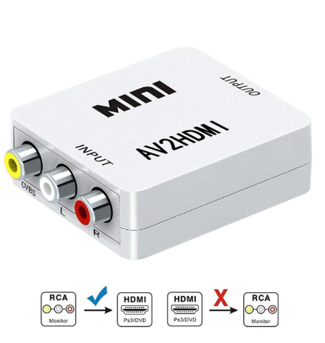 RCA / AV / CVBS till HDMI signalomvandlare CVBS AV to HDMI converter Up Scaler 1080p