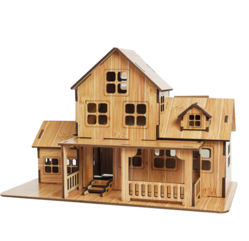 Bygg själva - 3D Trähus Pussel Puzzle Wooden DIY