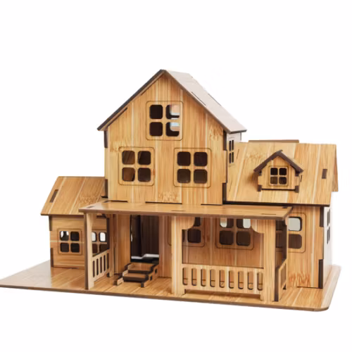 Bygg själva - 3D Trähus Pussel Puzzle Wooden DIY