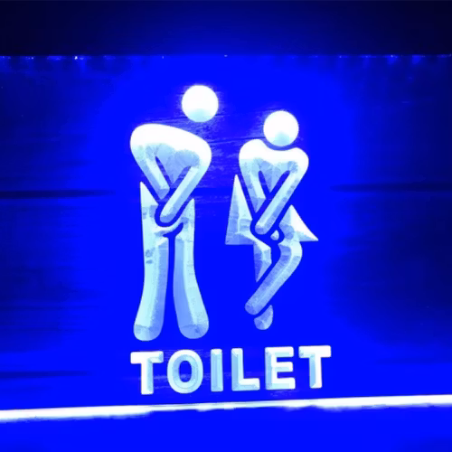 Rolig WC Skylt Neon USB