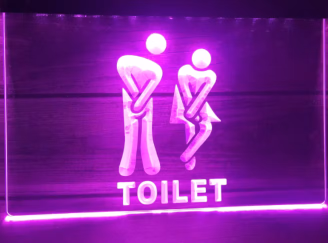 Rolig WC Skylt Neon USB
