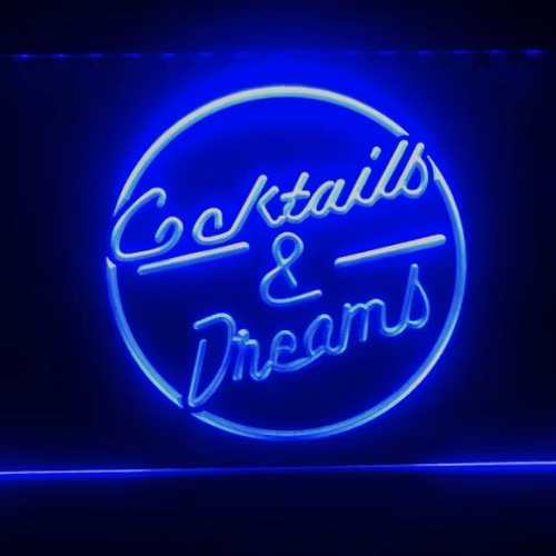 Cocktails & Dreams Neon LED Skylt