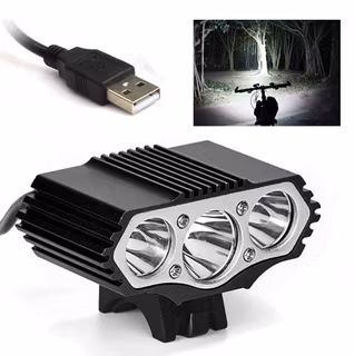 USB Uppladdningsbar Cykellampa 12 000 Lm – 3 × CREE XM-L T6, Vattentät & Mångfunktionell