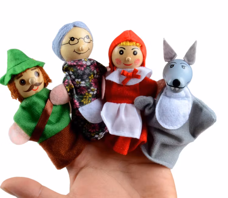 Fingerdockor Anime Sagor Fingerdocka Berättelse Människor Grisar Troll Djur Varg Barn