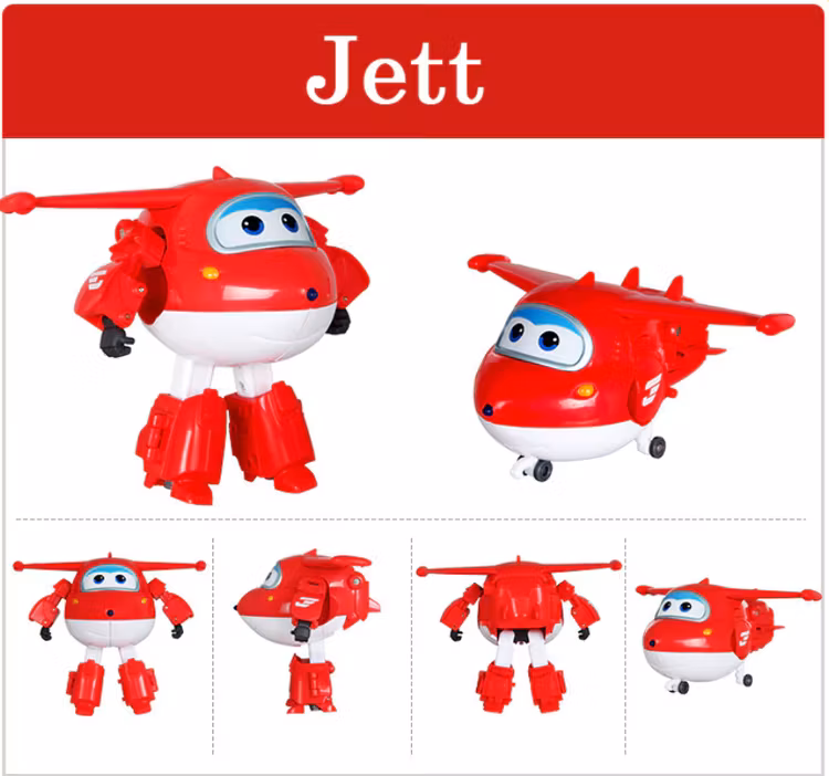 ABS Mästerflygarna Leksak Figur Flygplan Actionfigurer Robot Transformation Anime - Jet