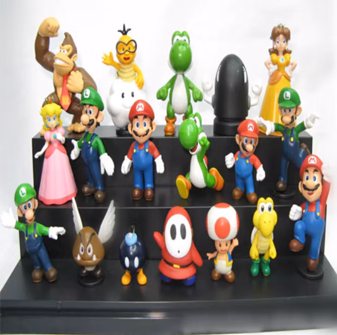 18-pack Super Mario Actionfigurer Leksaks Modell Figurer