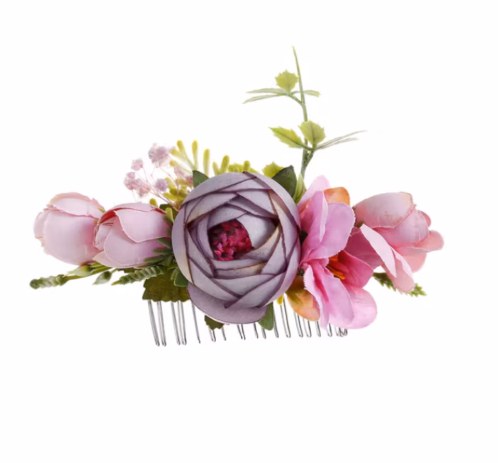 Molans Boho Hårnålar Hårklämmor Rustik Bröllop Blommor Kvinnor Blomma Hårnålar Hårtillbehör Gröna Kammar