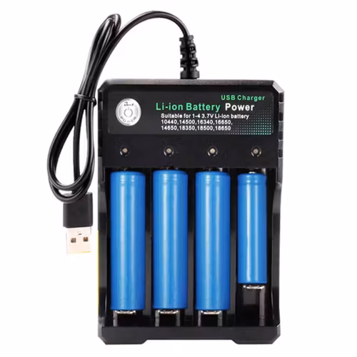18650 Batteriladdare Svart 1 2 4 Spår AC 110V 220V Dual För 18650 Laddning 3,7V Uppladdningsbart Litiumbatteriladdare