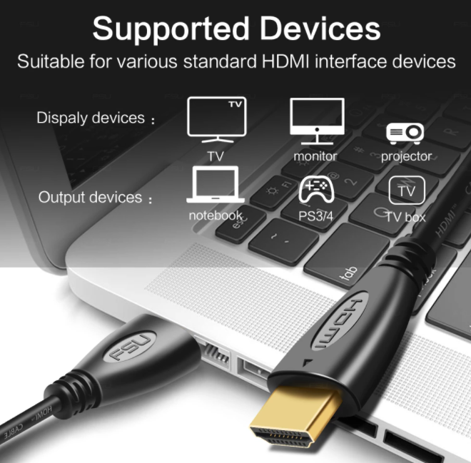 FSU HDMI-kompatibla guldpläterade 1,4 4K 1080P 3D-kabel för bildöverföring DisplayPort till DisplayPort-kabel