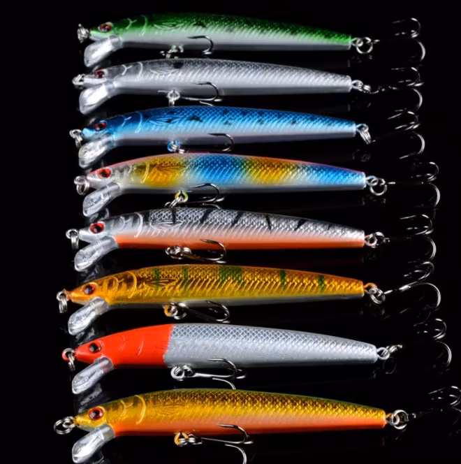 16-Pack Set Mixed / Lot 2 Modeller Minnows Fiskebeten Fiskedrag Jerkbait Högkvalitativt Fiske Krokar