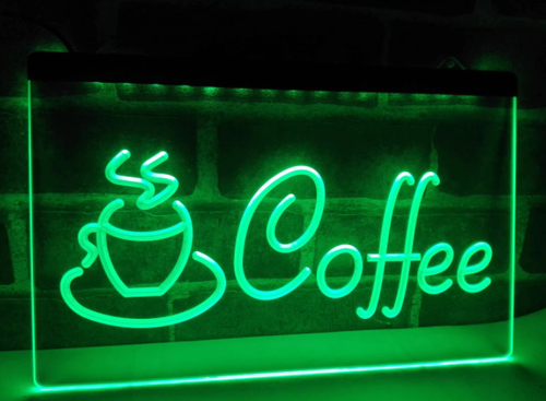 COFFEE NEON LJUS PUB LIGHT SKYLT SIGN NR
