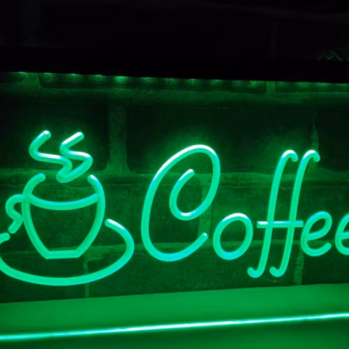 COFFEE NEON LJUS PUB LIGHT SKYLT SIGN NR