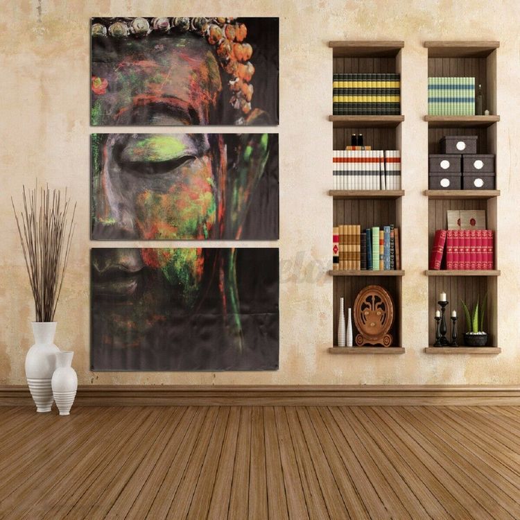 Buddha Oljemålning Canvas Dekoration