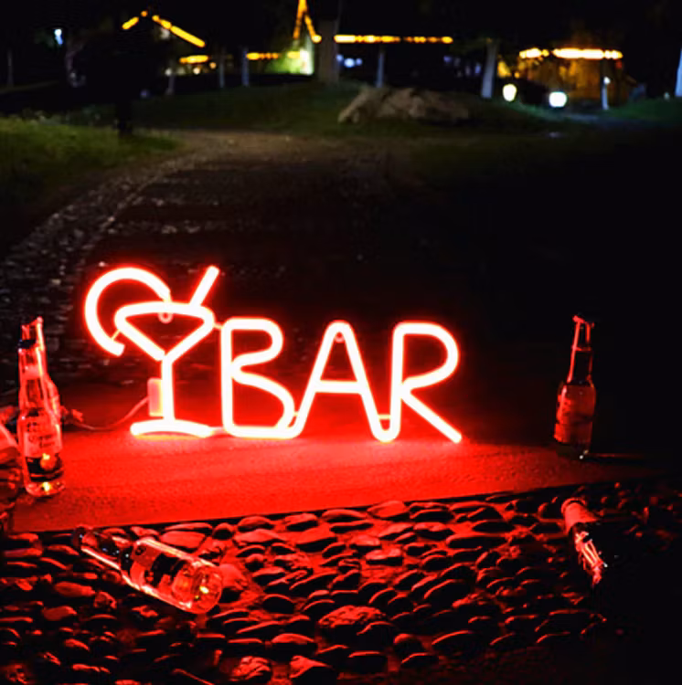 LED BAR Neon Skyltbelysning Bar KTV Lamp Väggdekor med fjärrkontroll