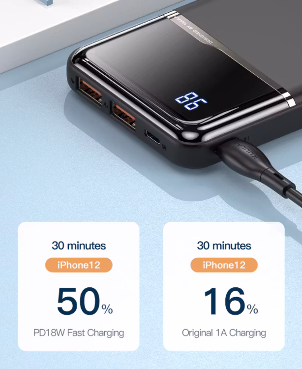 Powerbank 10000mAh bärbar laddning PowerBank 10000 mAh USB extern batteriladdare för Android iPhone