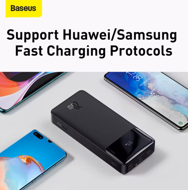 Kraftfull Powerbank 20W 30000mAh bärbar laddning extern batteriladdare