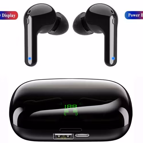 Bluetooth 5.0 Wireless Headphones Earphones Hörlurar Mini In-Ear Pods För iPhone Android med Led-display