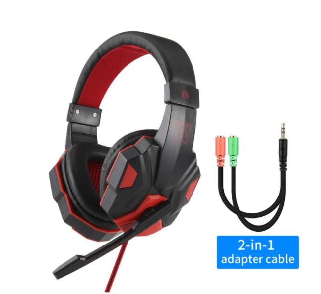 Gaming Headset Hörlurar för Playstation 4 / Ps4 Pro / PS5 / Xbox One / PC  med Stereo Bass