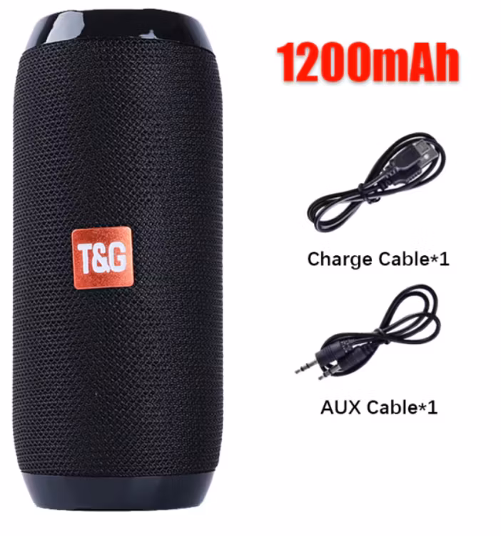 Vattentät Bärbar Bluetooth Högtalare Trådlös Wireless Utomhushögtalare Boombox AUX TF USB Stereo