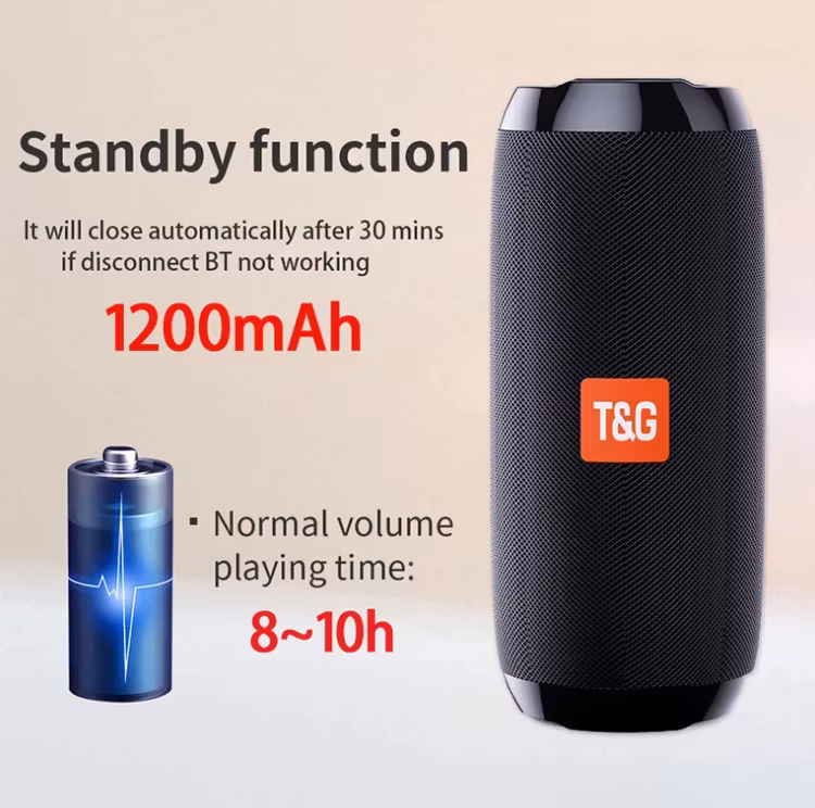 Vattentät Bärbar Bluetooth Högtalare Trådlös Wireless Utomhushögtalare Boombox AUX TF USB Stereo