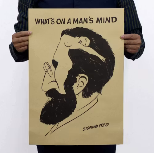 Freud rolig poster vintage affisch wallpaper tapet