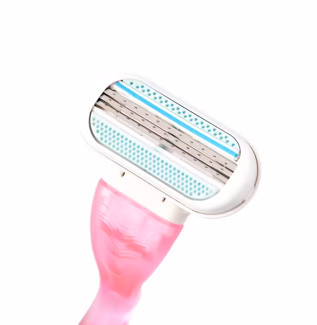 Rakhyvel + 4 utbytbara rakblad Kvinnor Dam Barber Trimmer Bikini Razor Underarm Razor - Rosa