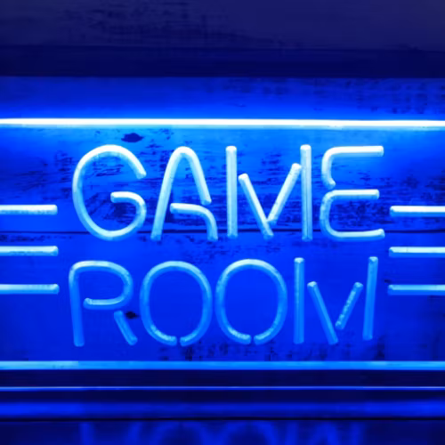 Game Room Neon LED Skylt – Bar, Spelrum & Heminredning