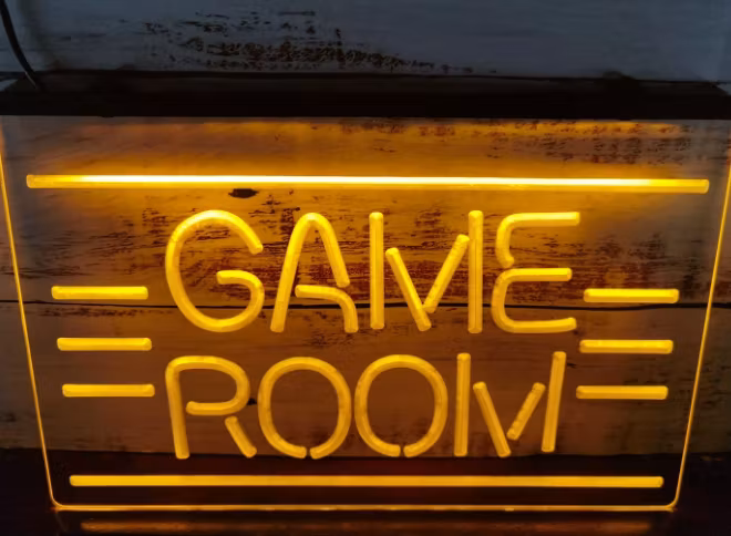 GAME ROOM BAR NEON LJUS LIGHT SKYLT SIGN NR