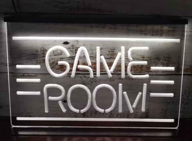 GAME ROOM BAR NEON LJUS LIGHT SKYLT SIGN NR