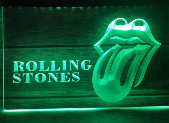 ROLLING STONES BAR NEON LJUS LIGHT SKYLT SIGN NR