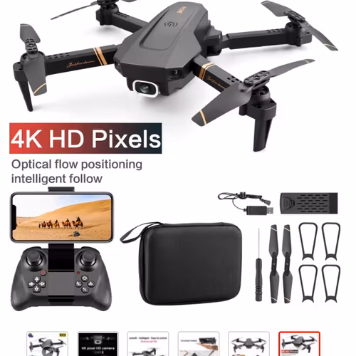 V4 Rc Drönare 4k HD vidvinkelkamera 1080P WiFi fpv Drone Dual Camera Quadcopter Real-time transmission