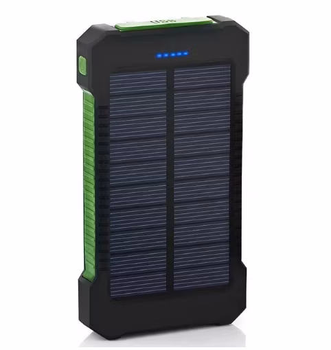 Solar Power Bank 50000mAh Vattentät Solcellsladdare 2 USB-portar Extern laddare Powerbank för Xiaomi Iphone med LED-ljus