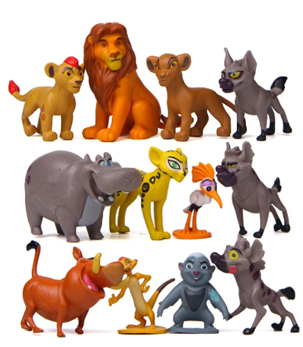 12 st Lejonkungen Figurer Deluxe