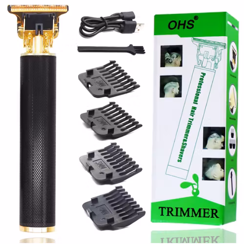 Vintage T9 0MM elektrisk sladdlös Hårklippningsmaskin Professionell Hårfrisörtrimmer för män Rakapparat